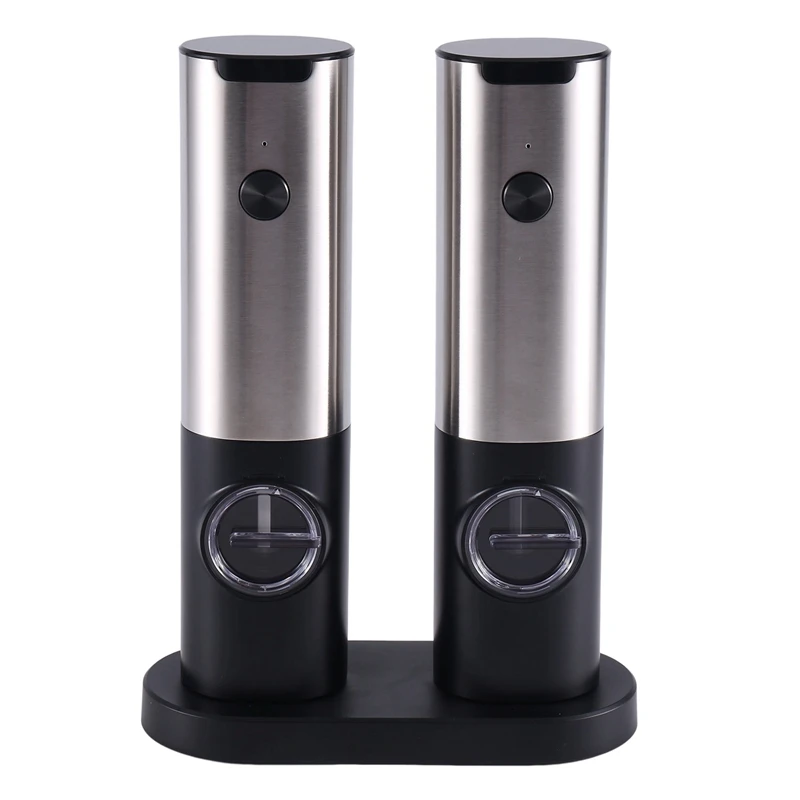 

HOT SALE Electric Salt And Pepper Grinder Set With USB Rechargeable, Adjustable Coarseness Electronic Spice Pepper Mill Shakers