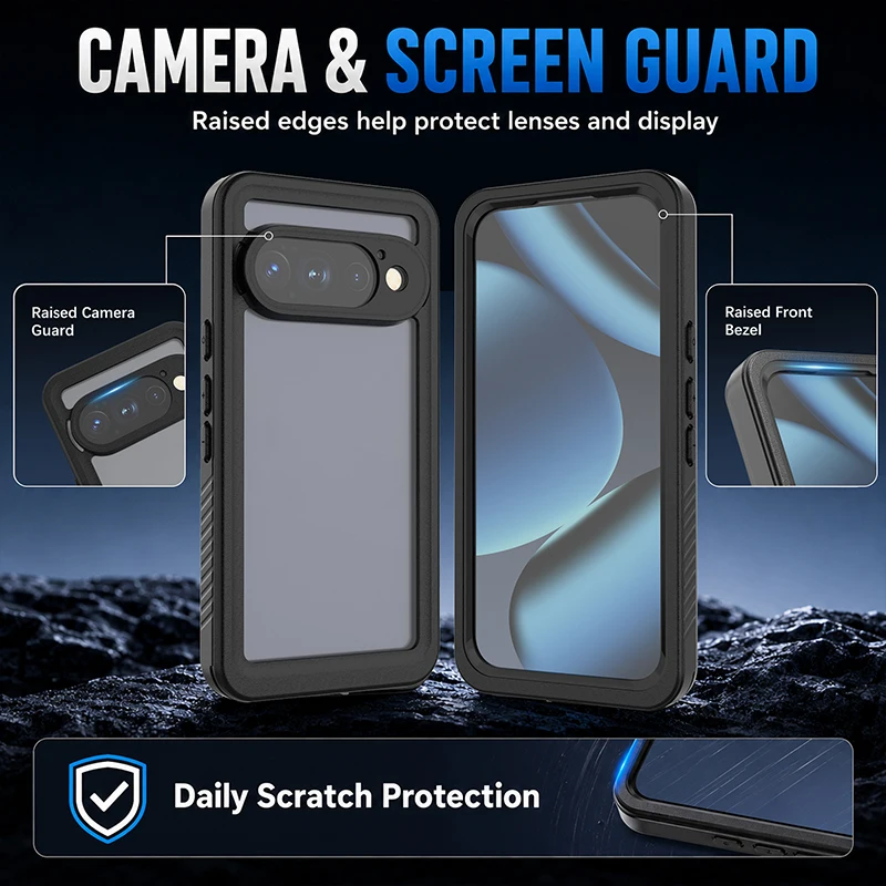Ultra-Durable IP68 Waterproof Shockproof Full Cover with Anti-Slip Frame