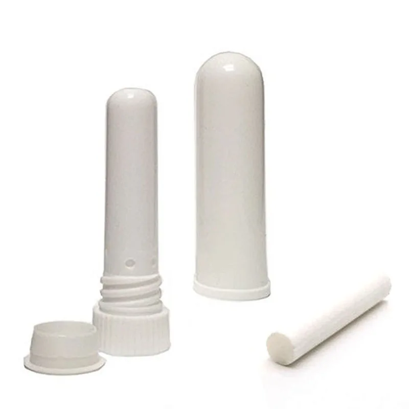 10-Piece Refillable Essential Oil Inhaler Set with Cotton Wicks and Dropper