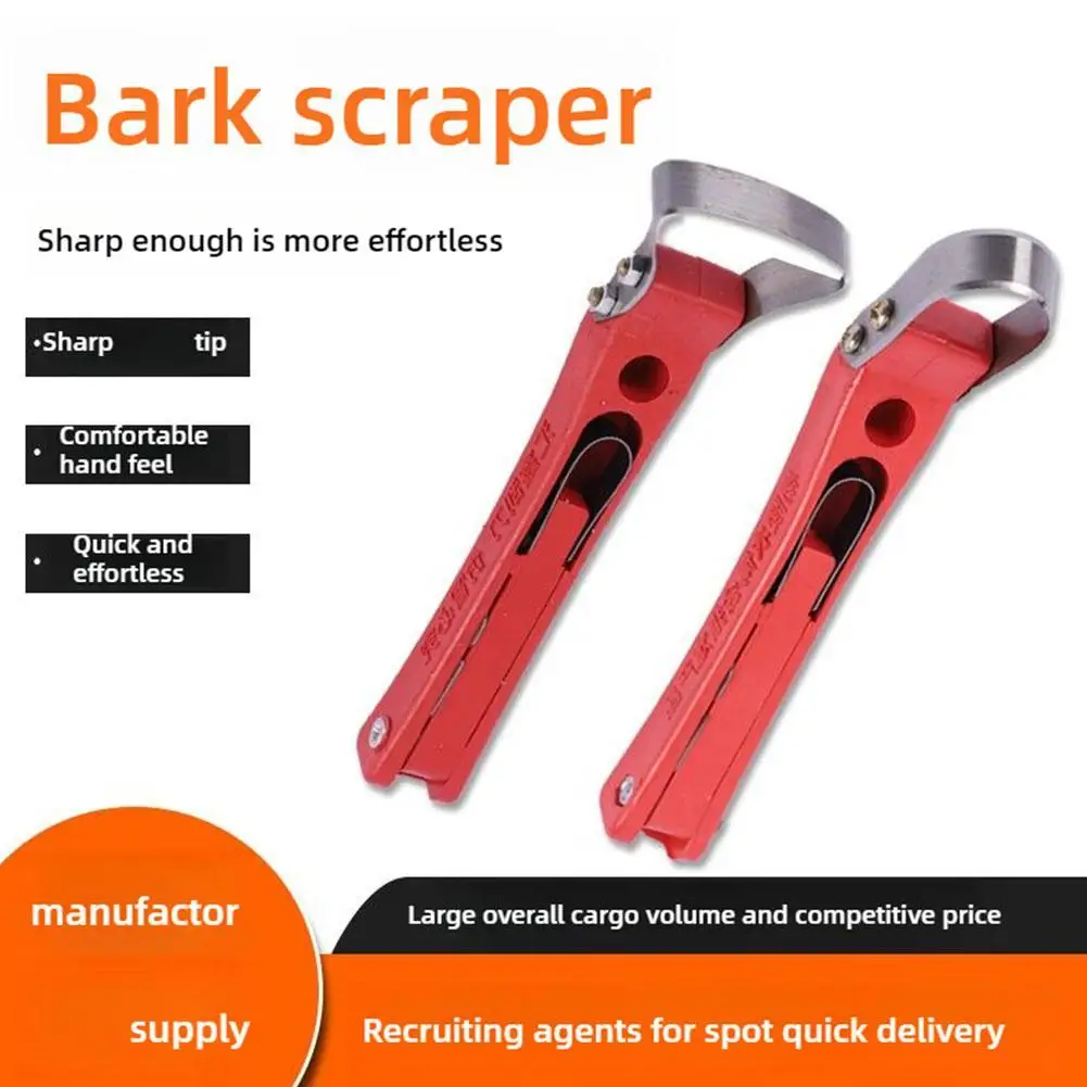 Multi-purpose Scraper Tree Bark Scraper Gardening Bark Shave Removal Tool Folding Log Peeler Debarking Tool Stripping