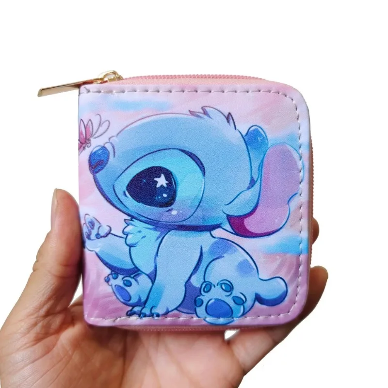 Disney Anime Lilo Stitch Cartoon Coin Bag Lovely Wallet Cartoon Pu Girl Boy Card Gchildren Clutch Children's Birthday Gifts New 3