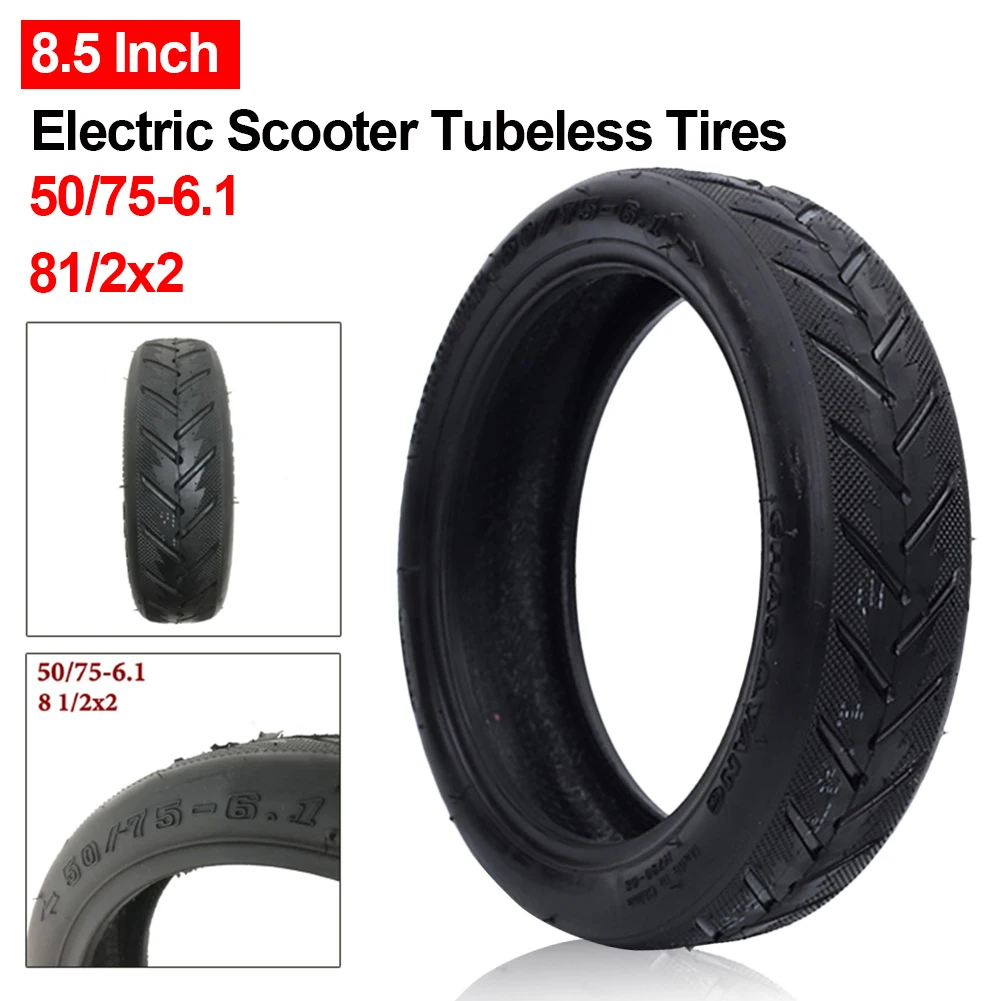 

8.5 Inch Electric Scooter Inflatable Tires 50/75-6.1 Rubber Durable Scooter Tire Explosion-Proof Tubeless Tires For Xiaomi M365