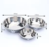 Dog bowl new pet bowl large capacity dog ​​food bowl stainless steel anti-overturning household dog bowl pet supplies 6