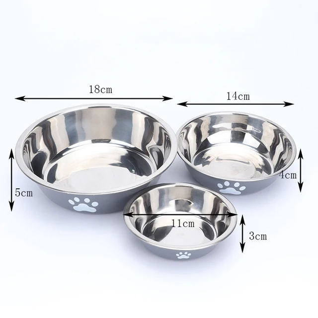 Dog bowl new pet bowl large capacity dog ​​food bowl stainless steel anti-overturning household dog bowl pet supplies 6