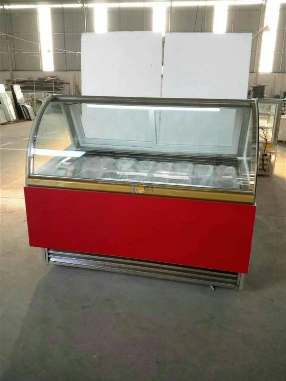 New Design 14 Trays Commercial Gelato Ice Cream Fridge Mini Chest Ice Cream Display Showcase Refrigerator Freezer - Image 3