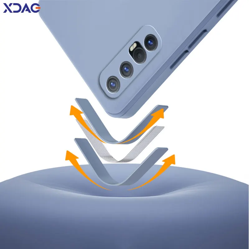 Sleek Shockproof Liquid Silicone Case - Camera Protective Soft Phone Cover