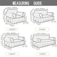 Printed Ruffled Skirt Sofa Covers for Living Room Stretch Couch Cover Sofa Slipcover Furniture Protector Easy Fitted Washable 2
