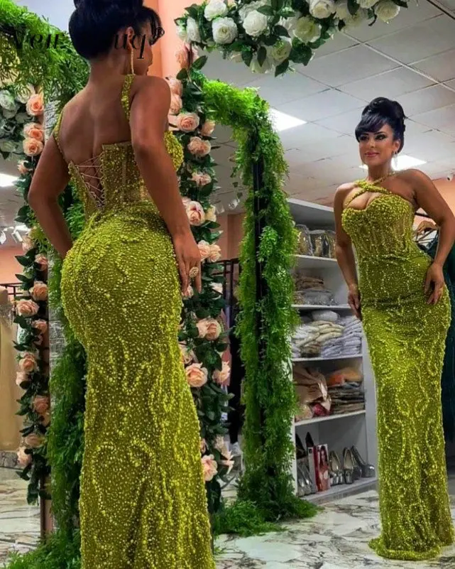 

Corn Green Criss Cross Sparkle Sequins Long Evening Dresses Sexy Sleeveless Party Gowns Boning Corset Prom Night Outfits