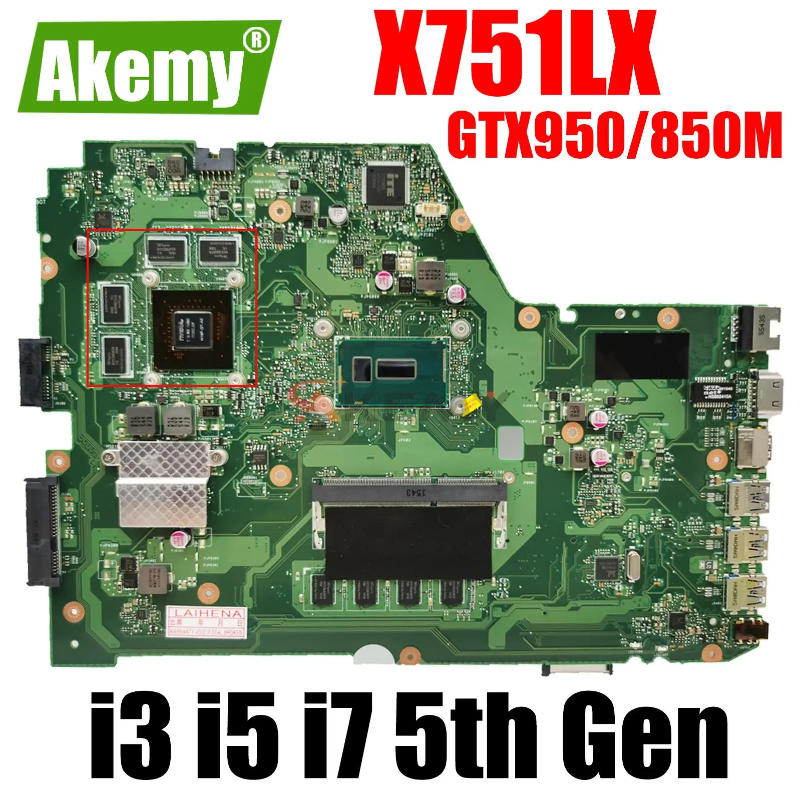 X751LX Motherboard For ASUS X751L X751LK/LX X751LKB Notebook MAINboard ...