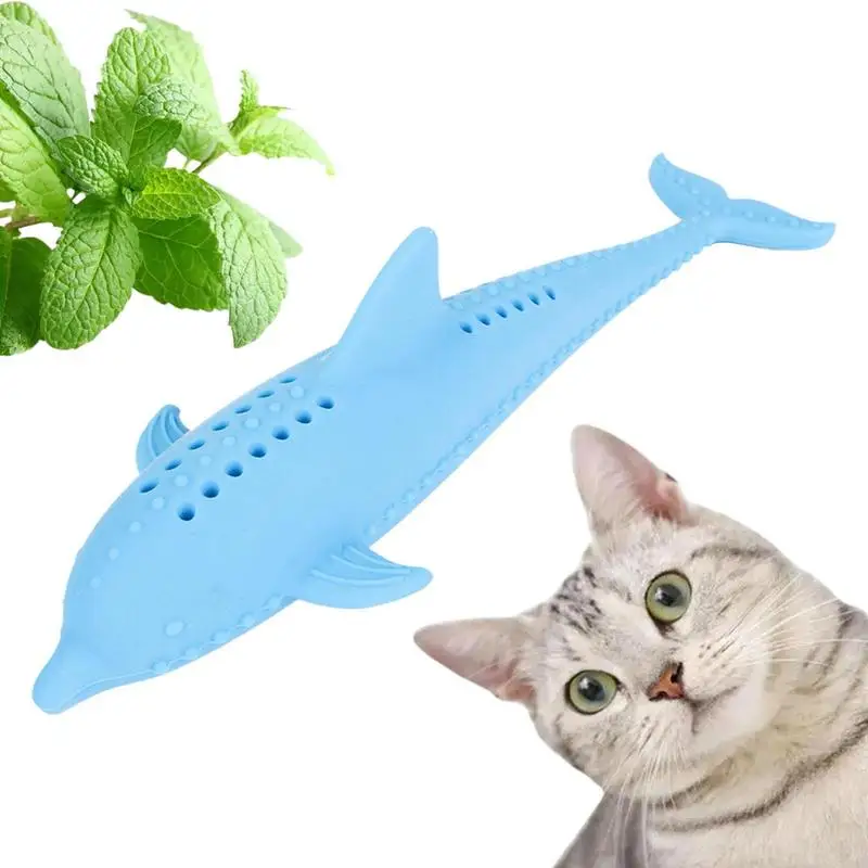 

Cat Toothbrush Catnip Toy Fish Shape Cat Interactive Games Rubber 360 Degree Teeth Cleaning Chew Toy Cats Treat Toys Pet Supply