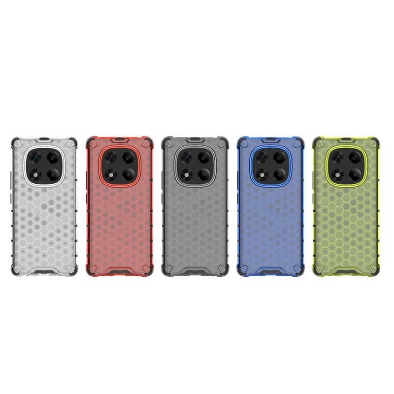 Translucent Honeycomb Design Shockproof Military Armor Case - Hybrid Protective Cover