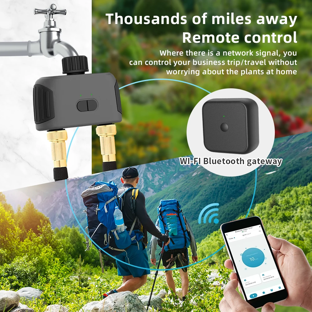 Alexa Tuya Smart Bluetooth 1/2-Outlet Garden Water Timers