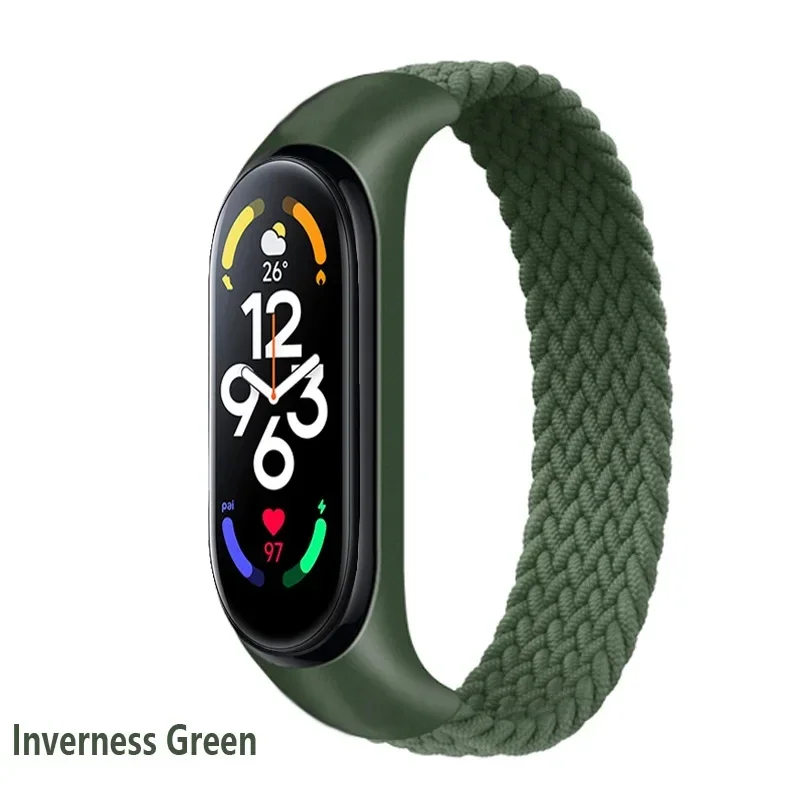 Nylon Braided Solo Loop Strap Bracelet for Fitness Tracker Wristbands