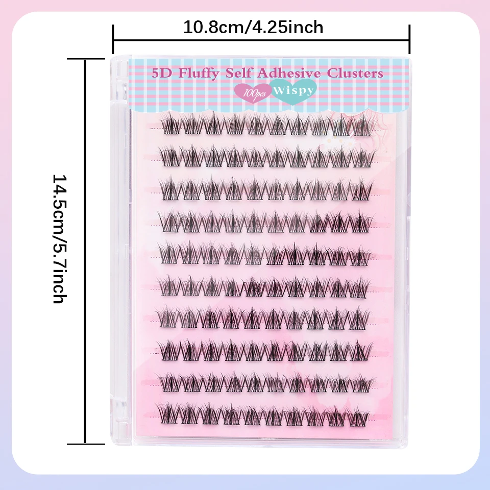 Glue-free DIY Segmented Self-adhesive False Eyelashes Reusable No-removal Enlarge Eyes Daily Use No Glue Needed DIY Cluster Lash
