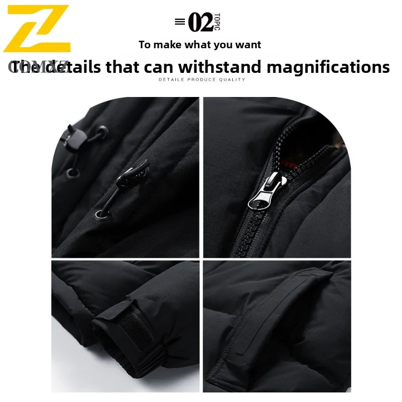 Men's Graphene Winter Coat Thermal Lined Hooded Puffer Jacket Windproof Waterproof Thickened Outdoor Parka Casual Streetwear2025