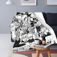 Katsuki Bakugo Fuzzy Blanket My Hero Academia Boku No Hero Academia Customized Throw Blankets for Home Quilt Bedspread 1