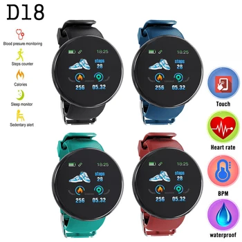 D18 Smart Watch Men Women Kids Sport Bracelet Tracker Pedometer Heart Rate Blood Pressure Monitor Smartwatch For Android IOS 1