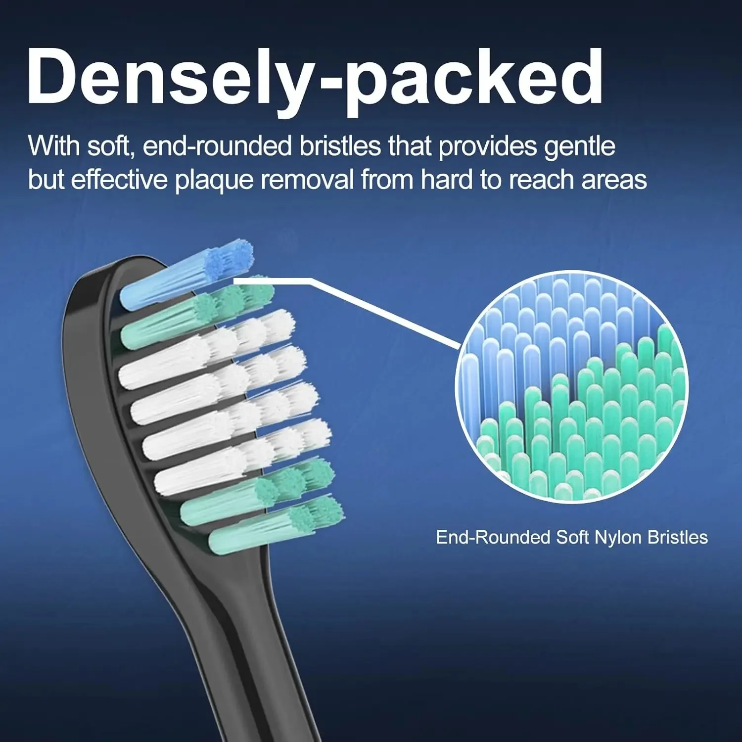 Replacement Toothbrush Heads for AquaSonic Black Series/Black Series Pro/ Vibe Series Electric Toothbrush Unisex Nozzle 6