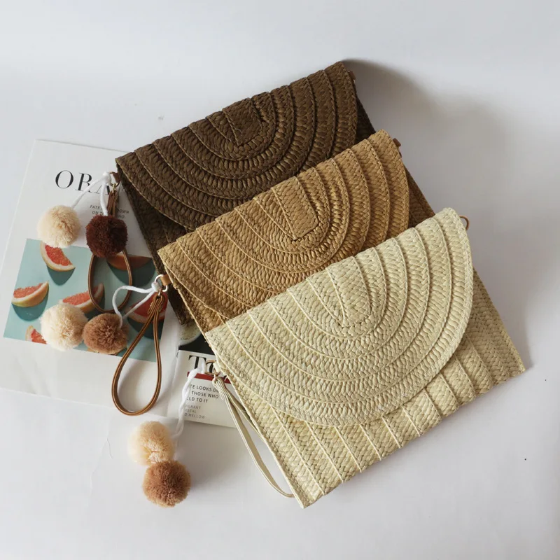 

New Bags For Women Crossbody Letter Envelope Bohemian Style Straw Bag European And American Fashion Woven Bag Women's Hand bag