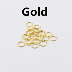 Assorted Single Loop Open Jump Rings for DIY Jewelry Crafts and Handmade Accessories (Gold)