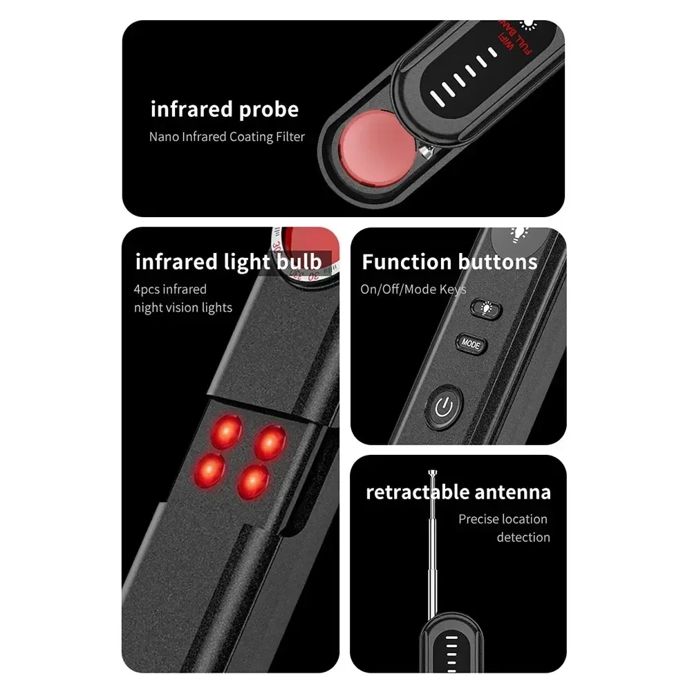 Protect yourself T01 Camera Detectors Portable Pen Shape Anti Camera Anti-recording Signal Detection RF Hotel Detector