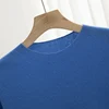 2024 Classic Seamless Pullover Men Knitted Pure Wool Sweater Round neck Short sleeve Medium thick style Soft warmth Anti-pilling 2
