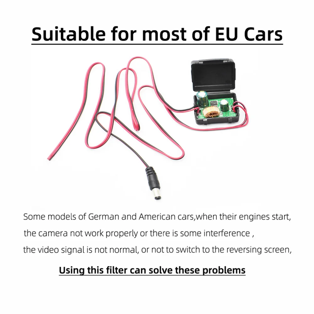 Voltage Regulator Converter Black Car Accessories Car Power Supply Plastic Power Step-down For Vehicle Camera Easy To Install