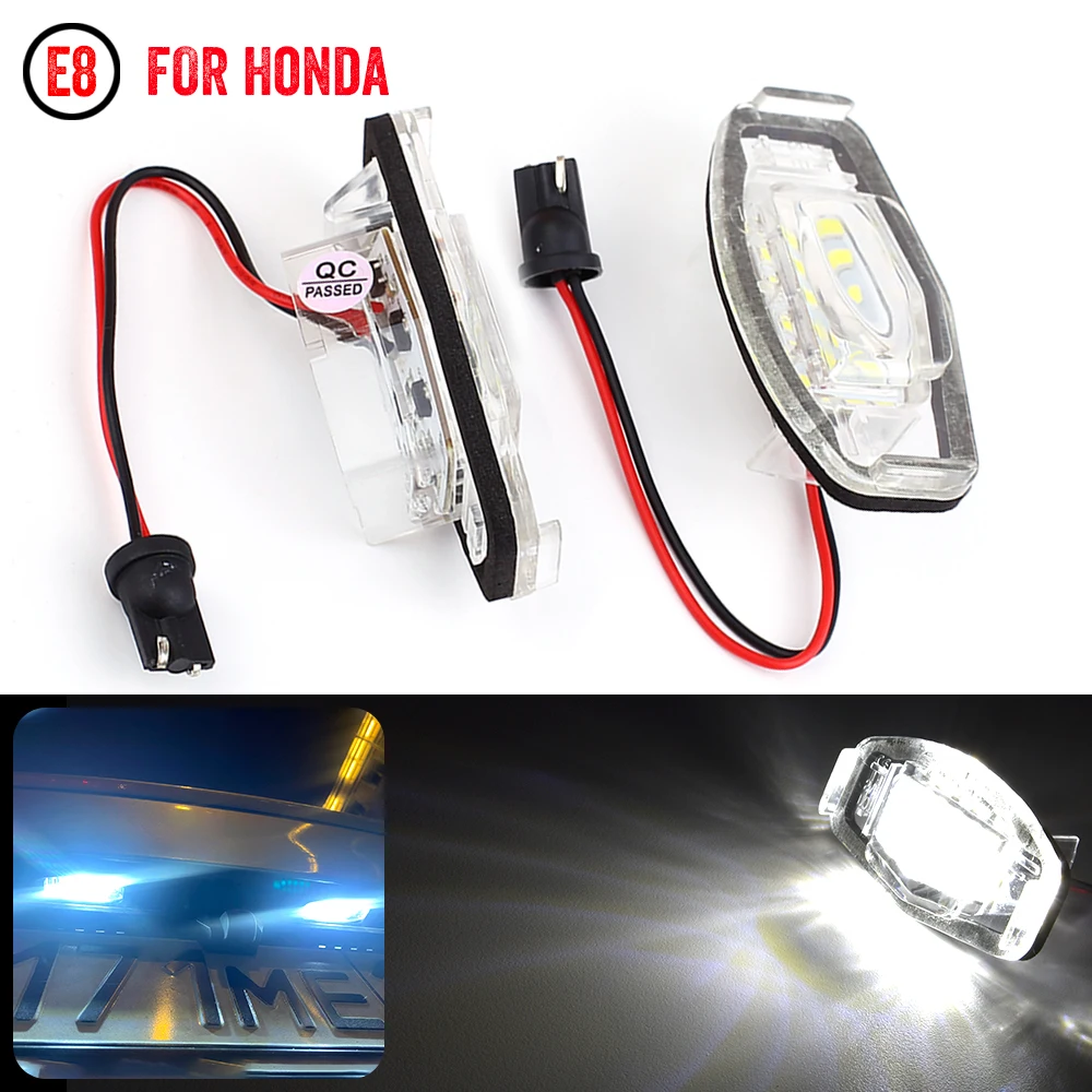 2Pcs LED License Plate Light For Honda Civic Accord Sedan or Hatchback Pilot Acura TL TSX MDX Lamp License Number Plate Light 2 доставка