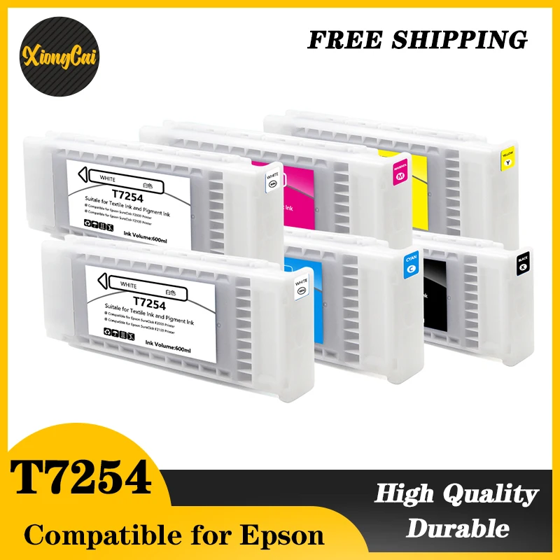 

T7251 T7254 T725A1 T725A2 compatible ink cartridge for Epson surecolor F2000 F2100 F2130 F2140 printer full with DTG Textile ink