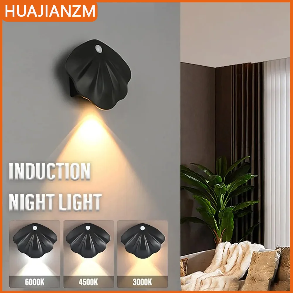 LED Night Light Motion Sensor Light USB Type-C Tricolor Room Decoration Lamp for Corridor staircase led Lamp Sensor