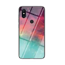 Starry Grain Shockproof Glass Hard Back Cover with Soft Bumper for Xiaomi Mi Mix 3 (CSXL)