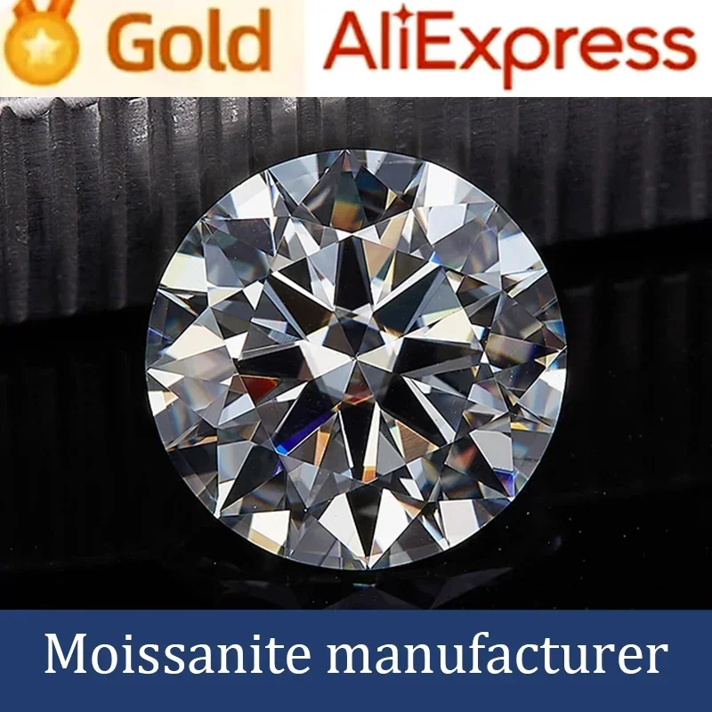 느슨한 라운드 컷 Moissanite 스톤 D 컬러 VVS1 DIY 쥬얼리 목걸이 귀걸이 반지 주요 재료 다이아몬드 테스터 GRA 인증서
