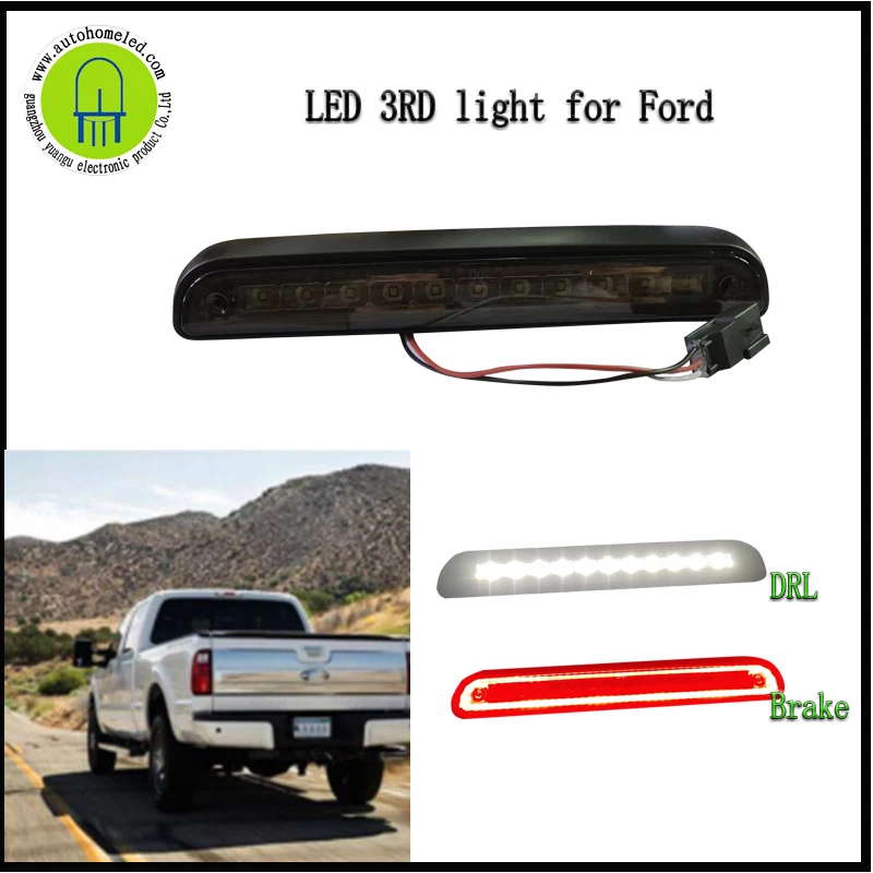 

Dahosun LED Replacement High Mount Stop Third Brake Light Cargo Lamp For Ford F-150 F-250 F-350 Bronco Tail Reverse Smoke