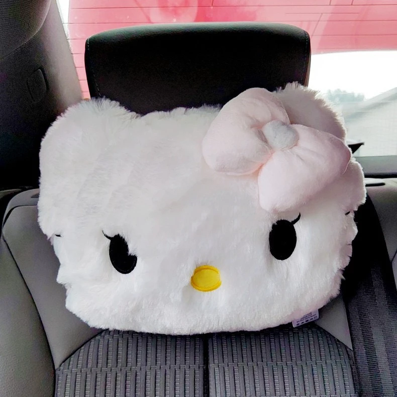 Sanrio Hello Kitty Plush Toy Soft Cuddly Pillow Hello Kitty Back Cushion Sofa Decorative Pillow Hug Plushies Xmas Gifts For Girl