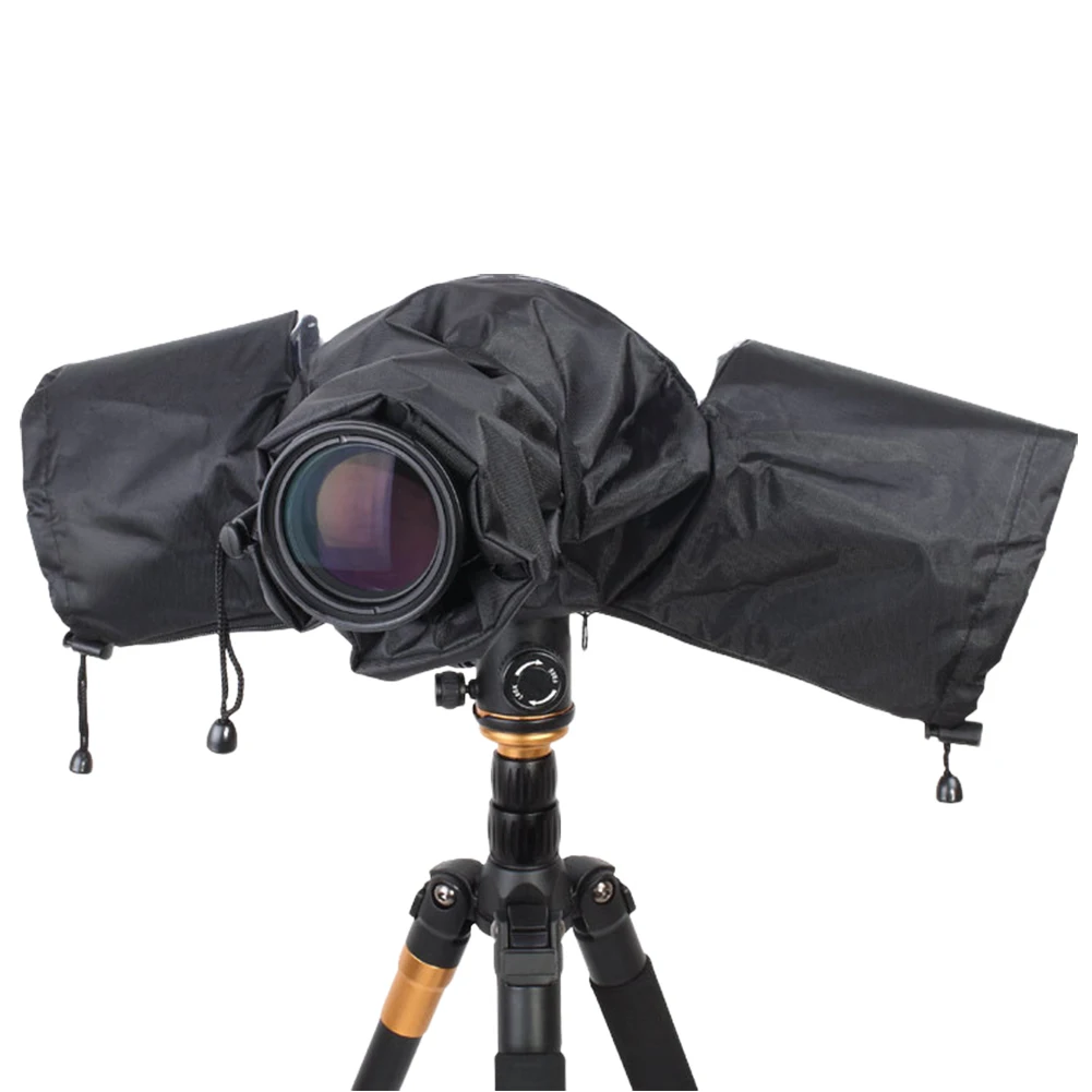 Waterproof Camera Rain Cover Rain Dustproof Raincoat Protector Black Rain Covers for Canon Nikon Sony Panasonic Fuji DSLR Camera