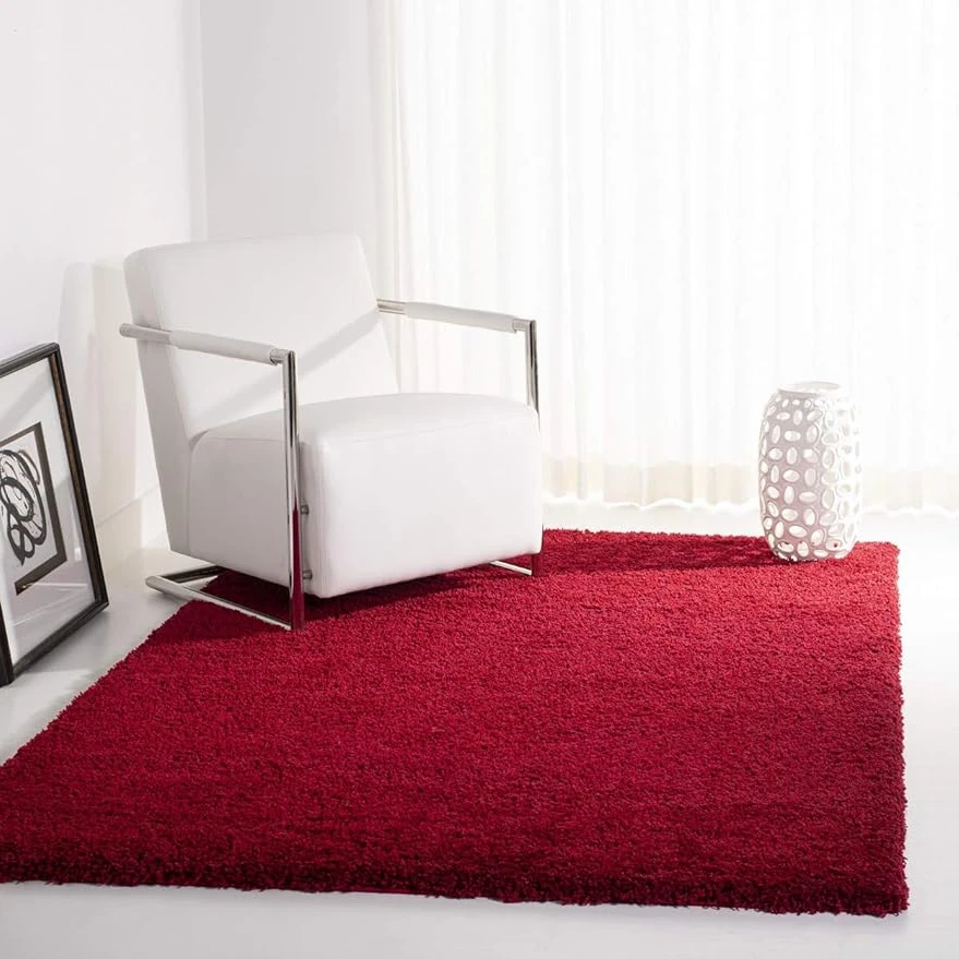 

SAFAVIEH California Shag Collection Area Rug - 8' x 10', Red, Non-Shedding & Easy Care, 2-inch Thick