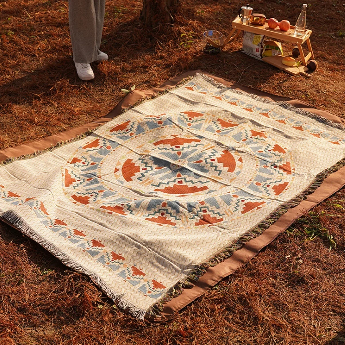 Ins Style Picnic Mat Thickened Picnic Cloth Outdoor Camping Tent Floor Mat Spring Trip Camping Equipment camping mat picnic mat