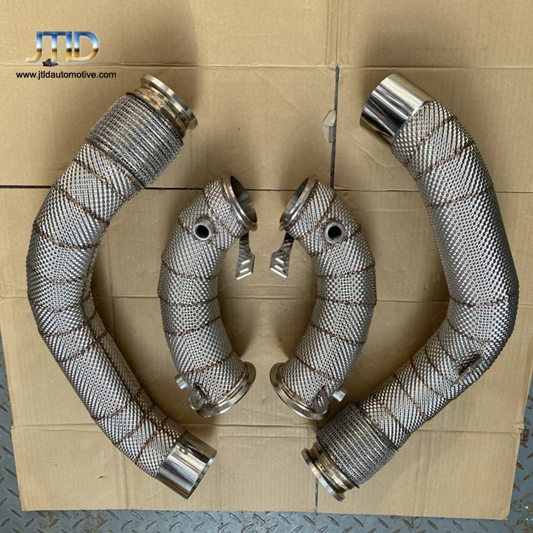 

JTLD Exhaust Downpipes For 2018 - 2021 BMW M5 & M8 F90 F91 F92 F93 S63 with heat shield catless