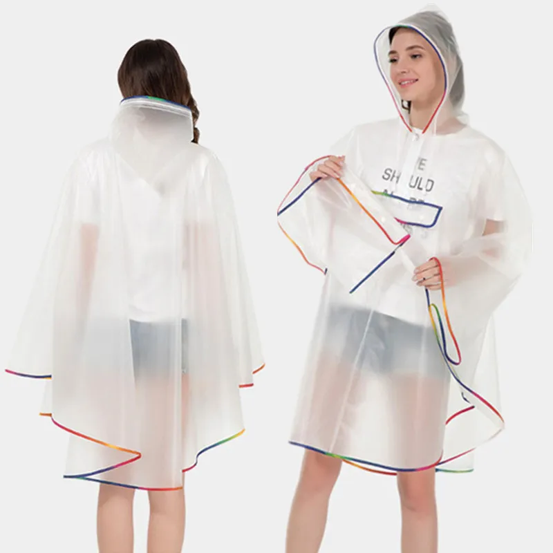 Giacca Impermeabile Donna Mantella Antipioggia Riutilizzabile Poncho Impermeabile Trasparente Unisex - Leggero E Riutilizzabile Per Outdoor Giacca Pioggia Unisex Poncho Riutilizzabile Per Escursionismo