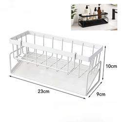 Flexible Kitchen Sink Organizer and Storage Rack (Upgraded B White)