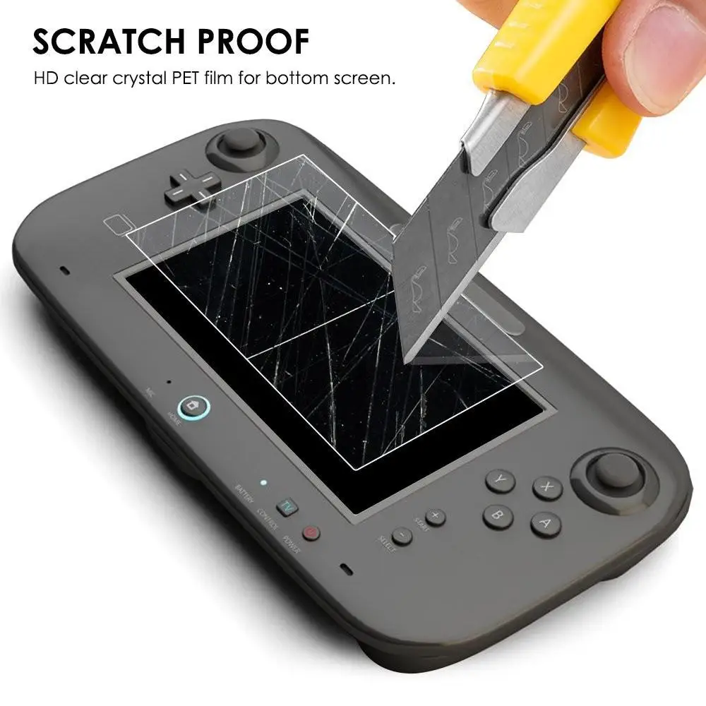 3 X Clear Screen Protector Lcd Cover Protettiva Per Pellicola Protettiva Per Wii U Gamepad Screen Protector Skin