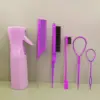 Hair Styling Toddler Loop Topsy Rat Pony Tail Tools Braid Edge Brush Set Comb Sprayer Bottle Hairdressing Accessories kids Girls 4