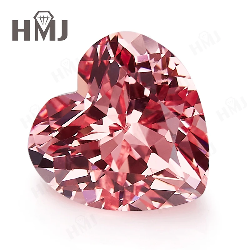 HMJ Lab Grown Padparadscha Saphir-Edelstein im Herzschliff, AGL-Zertifikat, wählbare Materialien zur Schmuckherstellung, Perlen, funkelndes Geschenk – Detail 23