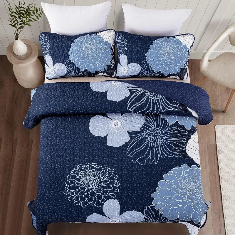 Bohemian Floral Quilt Set with Pillow Shams