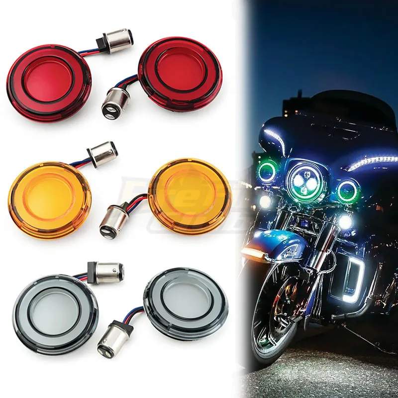 Moto Anteriore Led Indicatori Di Direzione Anteriori Conversions 1157 Bullet Style Per Harley Touring Breakout Cvo Road Glide Fat Boy Softail
