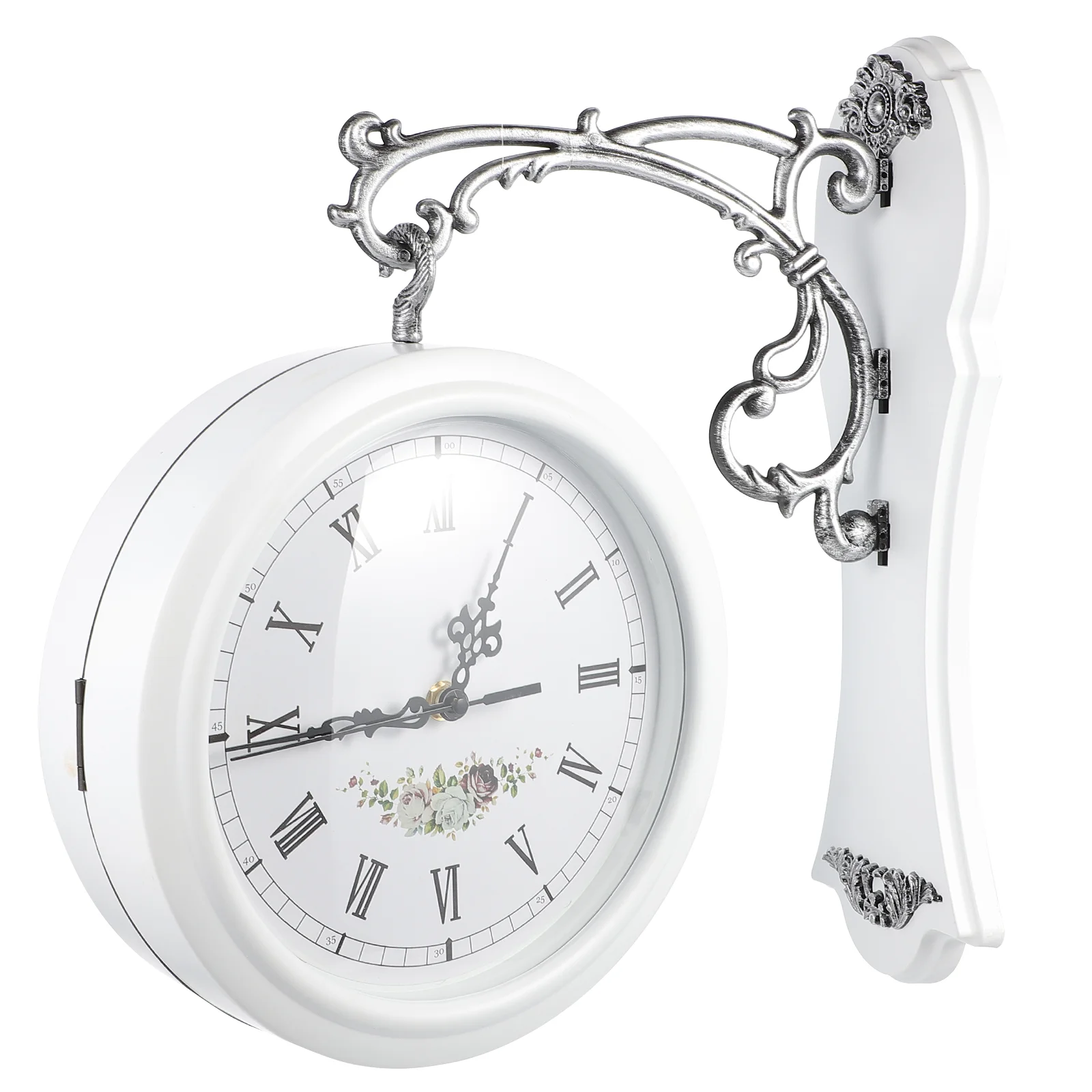 

Metal Quiet Double Sided Rotatable Clock Outdoor Clock Unique Wall Unique Wall Large Wall Unique Retro Unique Wall Clock
