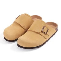Kidmi nouvelles Mules pour femmes pantoufles antidérapantes sabots en daim pour femmes sandales de maison semelle en liège doux et confortable Mules sabots pantoufles de plage 5