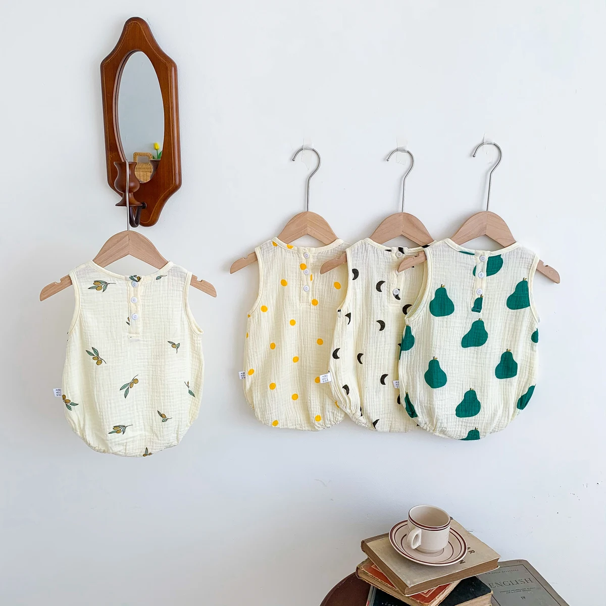 Summer Baby Newborn  Sleeveless Polka Dots Pattern  Clothes Romper Cotton Jumpsuit for Girls Boys 5