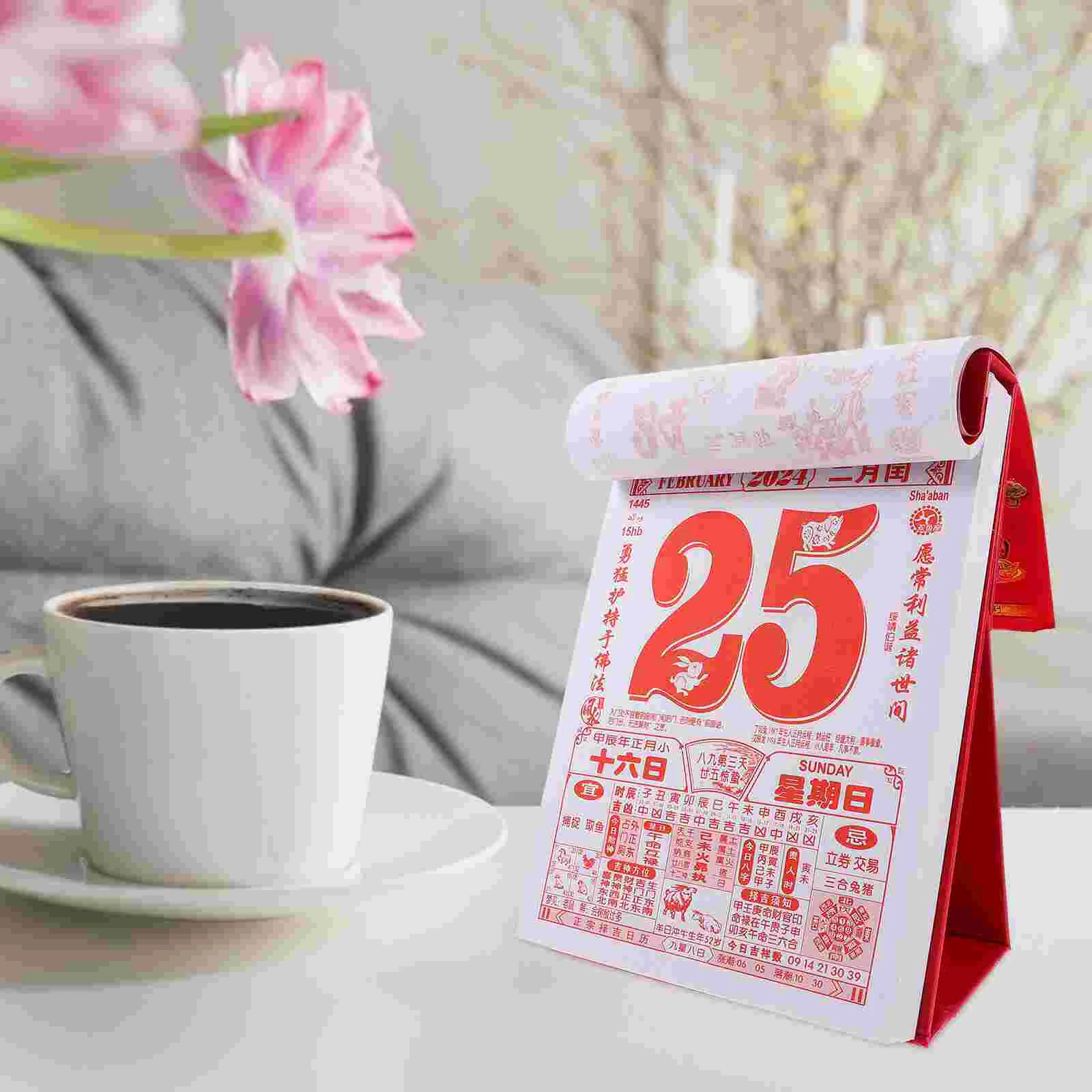 

Hand Torn Old Almanac Delicate Standing Calendar Home Supplies Mini Paper Office Calendars