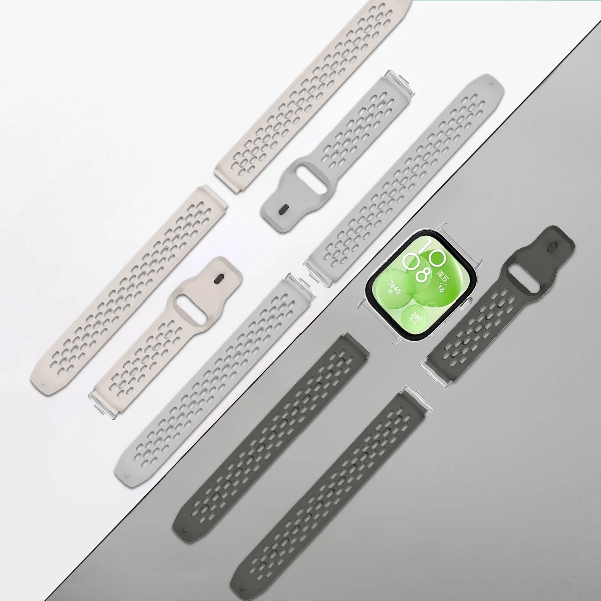 Breathable Sports Silicone Replacement Strap - Universal Fit Wristband Bracelet